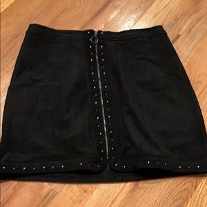 American Eagle black suede skirt